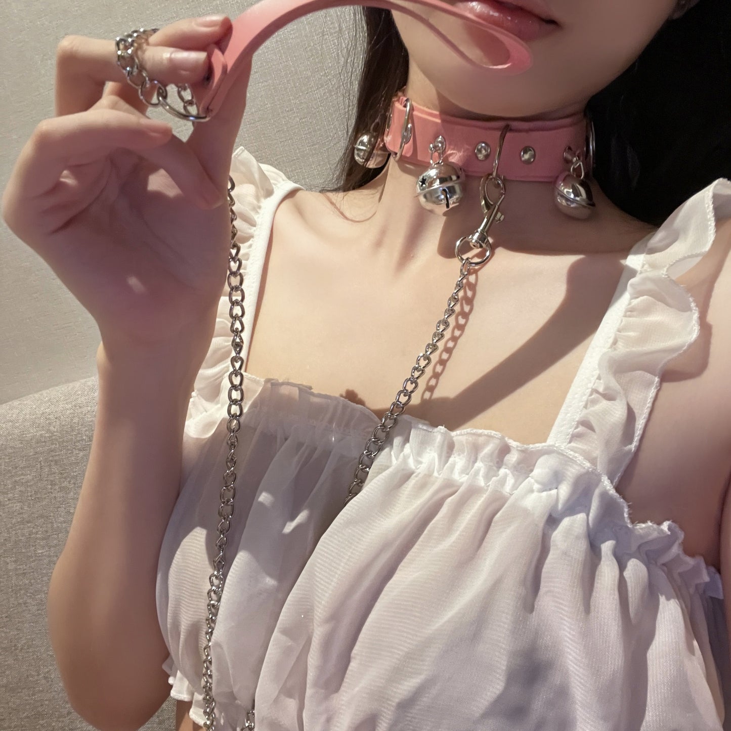 Bell collar leash