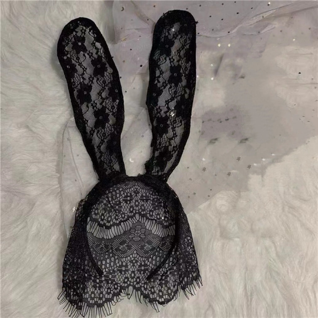 Long bunny ears veil headband